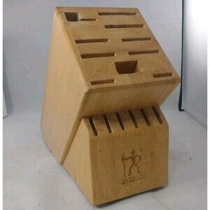 J.A. Henckels International 16 Slot Wood Knife Block 19622-C-100 Authentic